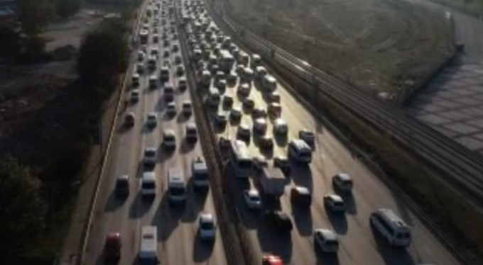 Bursa trafiği havadan görüntülendi!