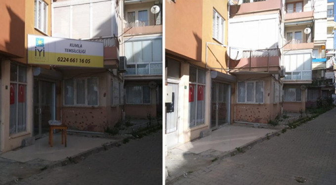 İYİ Parti'nin tabelaları indirildi