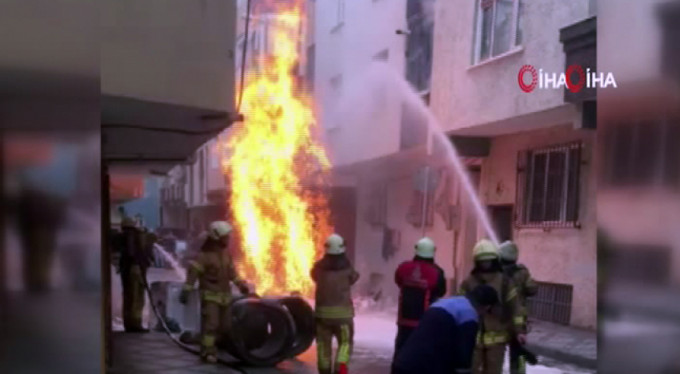 Doğalgaz borusu patladı!