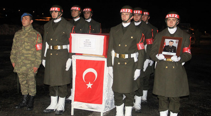 Çığ altında kalan şehide uğurlama