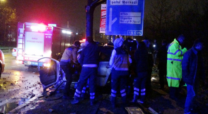Bursa'da feci kaza!