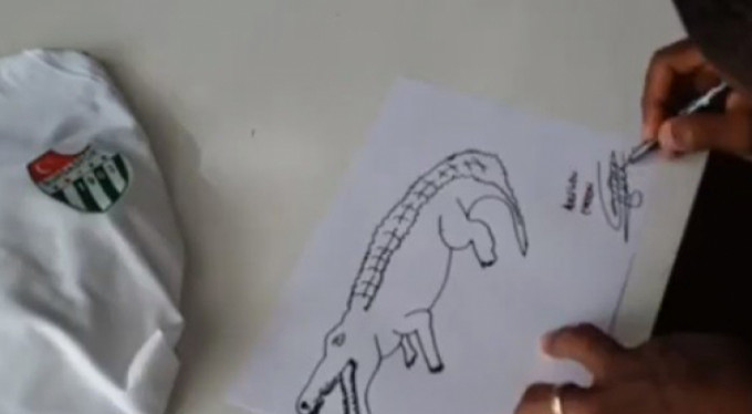 Chedjou'dan 'Timsah' çizimi