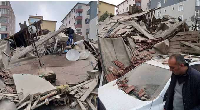 8 katlı bina çöktü!