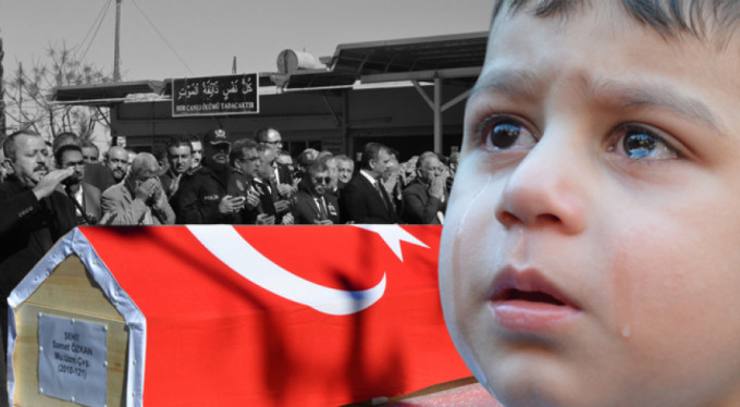 Küçük Emir'den şehit babaya gözyaşı