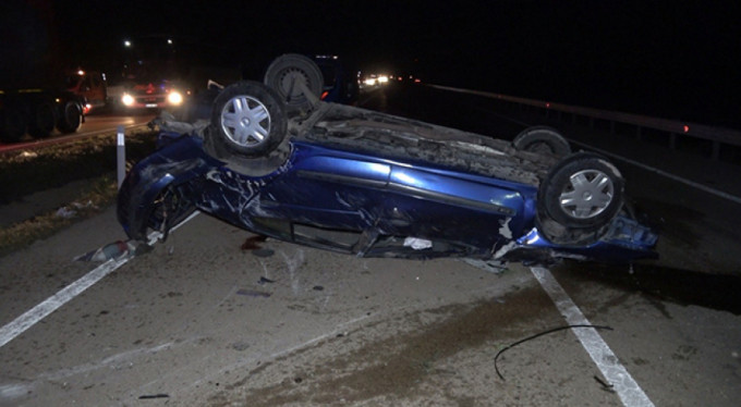 Köpeğe çarpmamak için kazayı göze aldı!