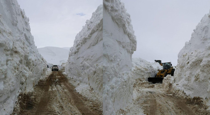 Mayıs ayında 7 metre karla mücadele
