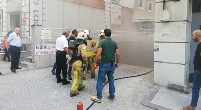 Rezidansta yangın paniği!