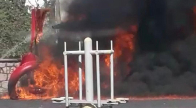 Çocuk parkında dehşet anları!