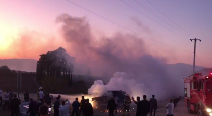 Bursa'da cayır cayır yandı!