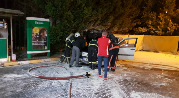 Benzin istasyonunda faciadan dönüldü!