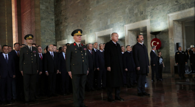 Devlet erkanı Anıtkabir'de