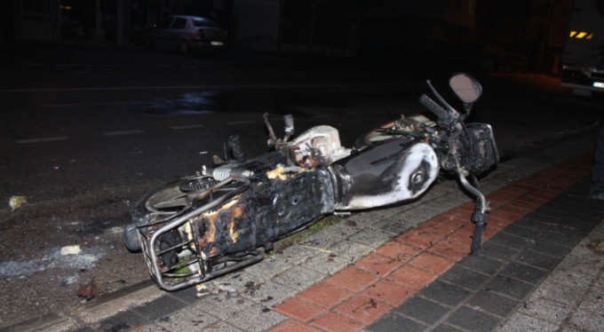 Bursa'da motosikletini bırakıp kaçtı!