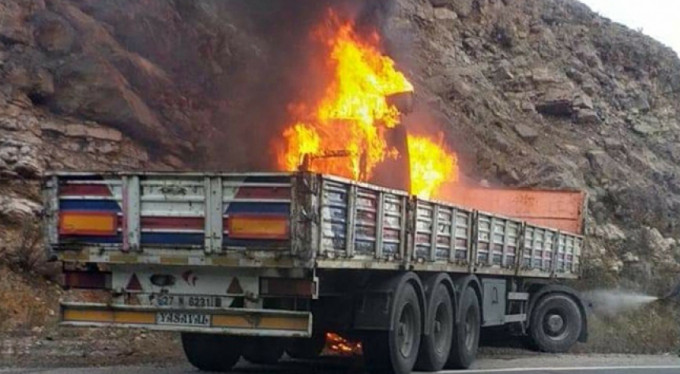 Kontrolden çıktı, alev aldı!