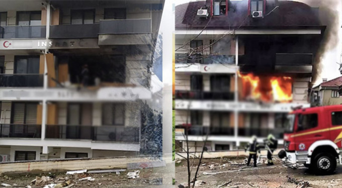 Apartta patlama! Ortalık savaş alanına döndü