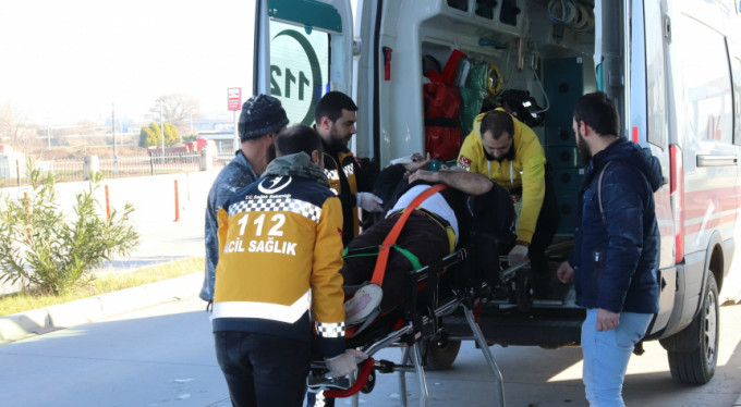 Bursa'da ilk iş gününde yaralandı!