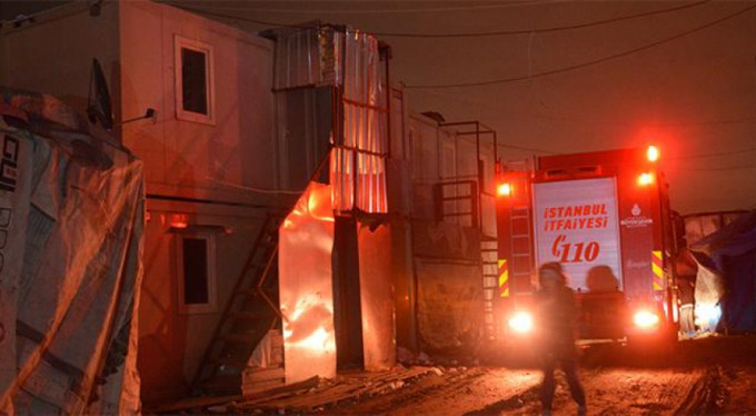 Şantiyede yangın dehşeti! 1 ölü