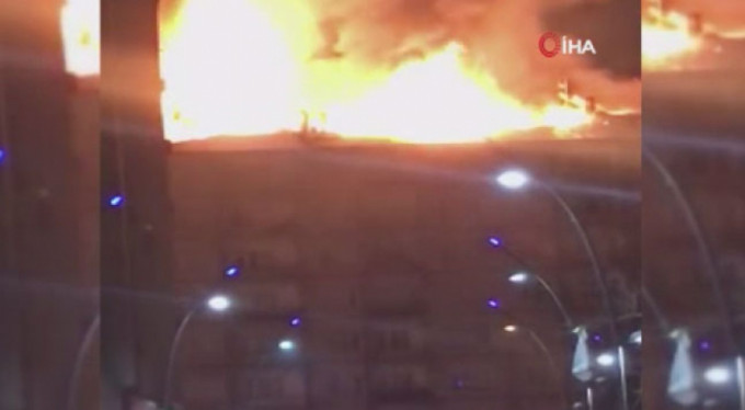 Elazığ'da deprem sonrası yangın paniği!