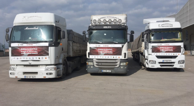 Bursa iş dünyası depremzedelerin yanında