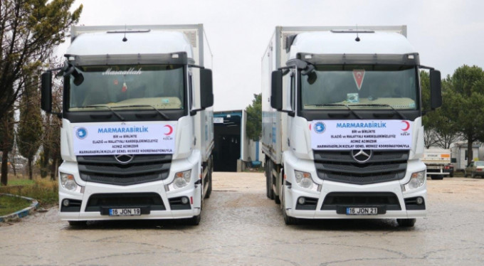 Marmarabirlik Elazığ ve Malatya için seferber oldu