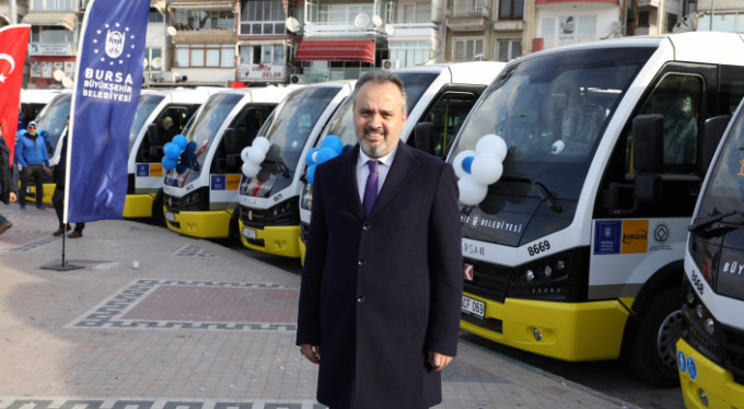 Bursa'da 28 mikrobüs hizmete girdi!