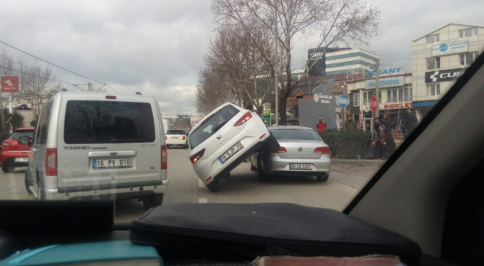 Bursa'da ilginç kaza!