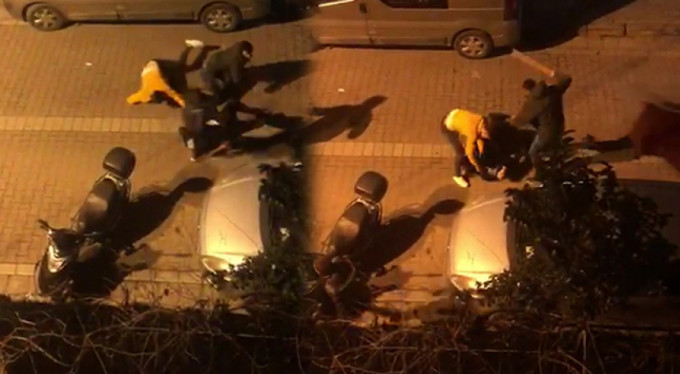 Sopalı, sandalyeli, döner bıçaklı kavga kamerada!