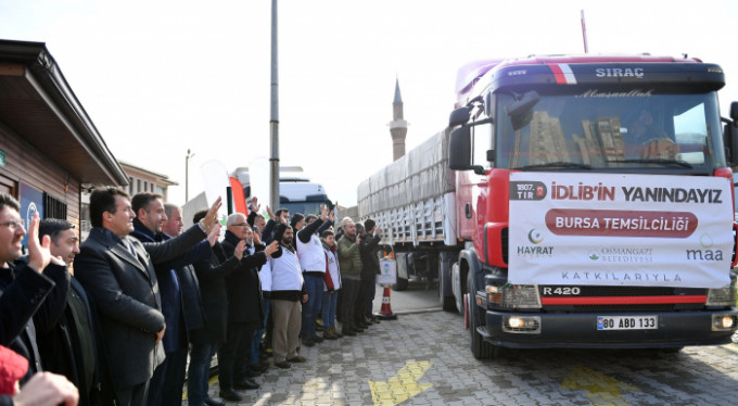 Bursa'dan İdlib'e yardım TIR'ı!