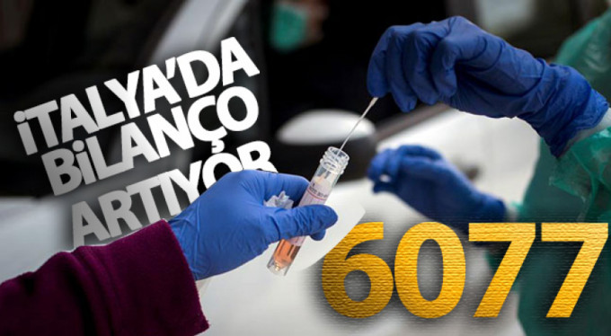 İtalya'da ölü sayı 6 bin 77'ye ulaştı