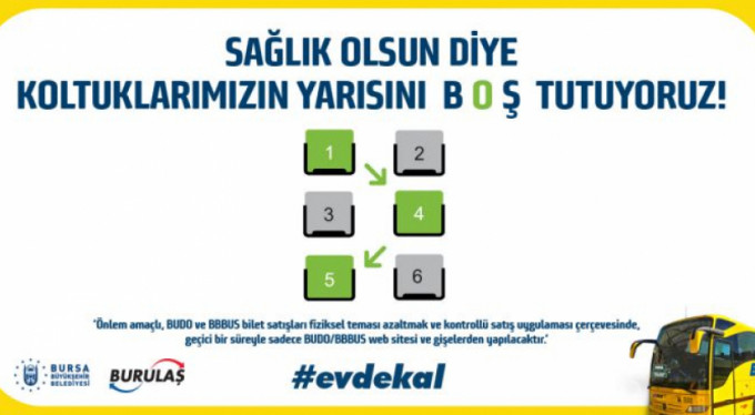 Bursa'da mesafeli yolculuk dönemi başladı
