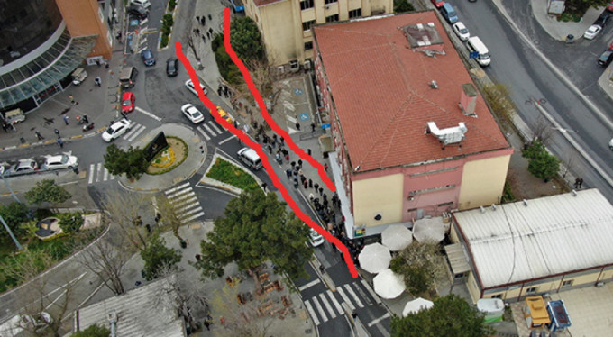 Bu da korona virüs testi kuyruğu!