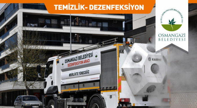 Osmangazi'de dezenfekte seferberliği