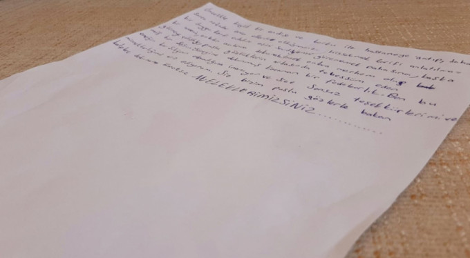 Bursa'da duygulandıran mektup