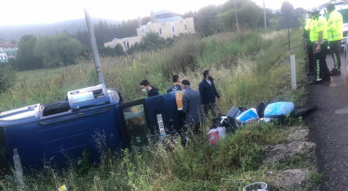 Bursa yolunda devrildi!