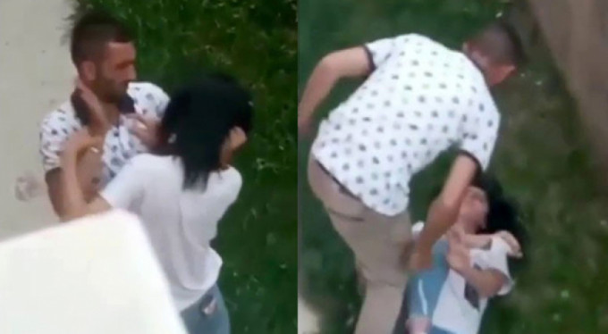 Kadına şiddet kamerada!