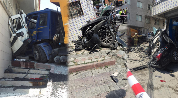 Korkunç kaza! Kamyon dehşet saçtı...