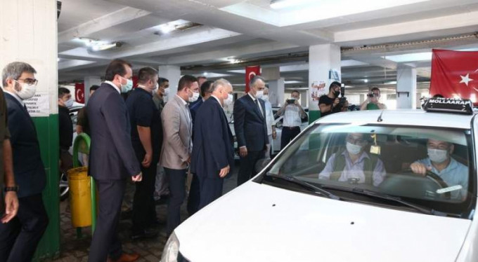 Başkandan yolcuya korona şoku