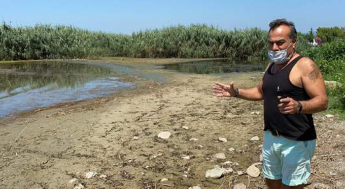 İznik Gölü'nde korkutan görüntü