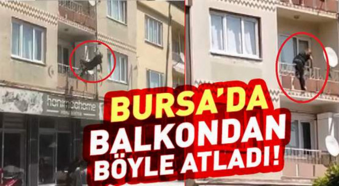 2.kattan böyle atladı...O anlar kamerada