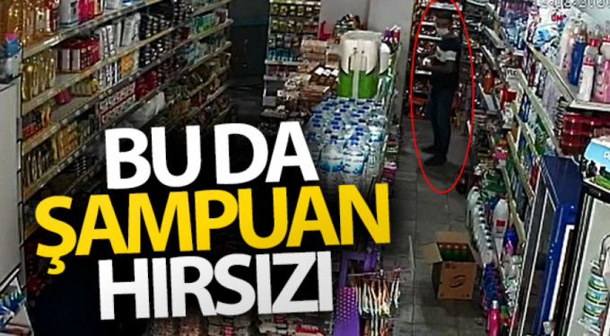 Şampuan hırsızı kamerada