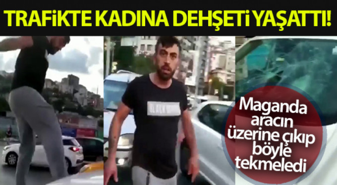 Trafikte maganda dehşeti..!