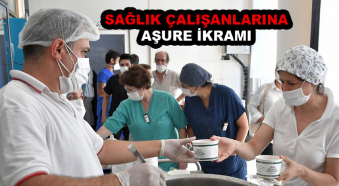 Sağlık çalışanlarının aşureleri Osmangazi'den