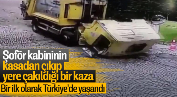 Sarıyer'deki çöp kamyonu dehşeti kamerada