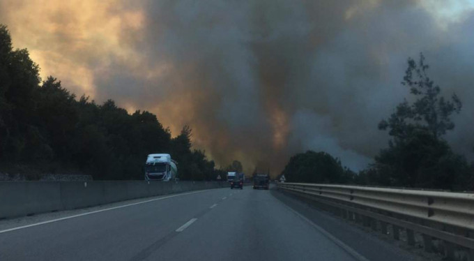 Bursa'da büyük orman yangını...Gölbaşı yanıyor