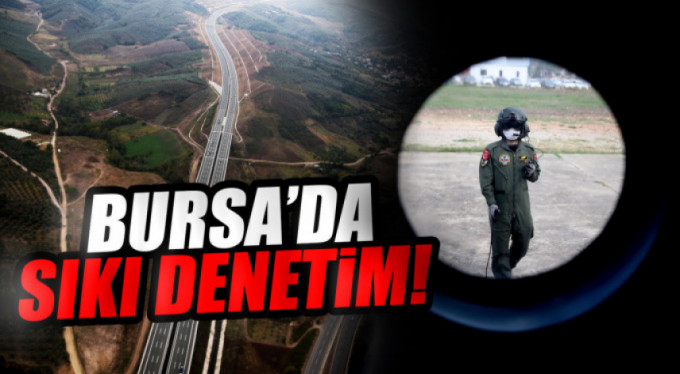 Bursa'da ceza havadan yağdı
