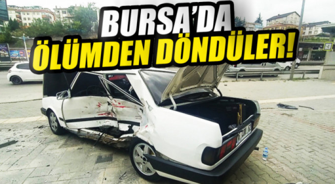 Bursa'da kaza anı kamerada
