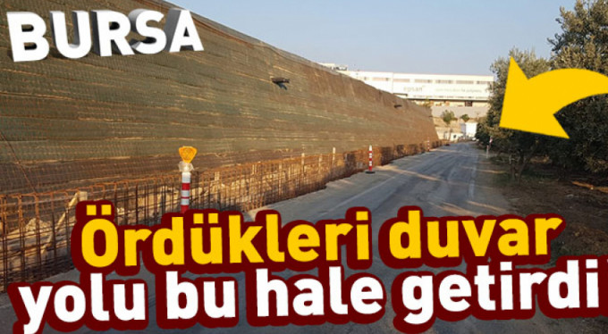 Karayoluna istinat duvarı yapıyorlar, trafik çilesi yaşanıyor