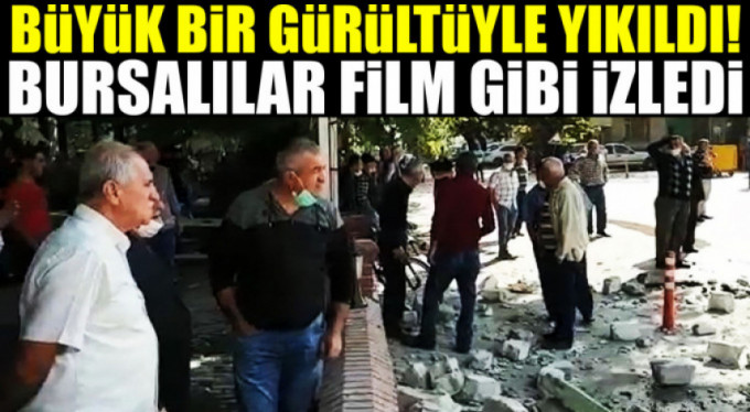 Minare böyle yıkıldı...