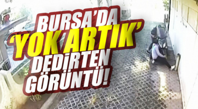 Motosikleti sürükleyip böyle çaldılar