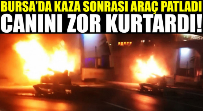 Alev alev yandı...O anlar kamerada