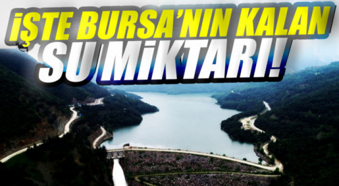 İşte Bursa'nın barajlarındaki son durum